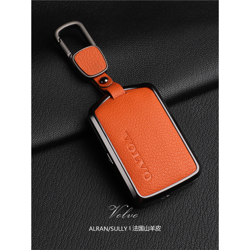 Suitable for New Volvo Xc90 Key Cover S90 Buckle Xc60 Female S60 Shell V60 High-End V90Xc40 Leather Bag Suitable for New Volvo Xc90 Key Cover S90 Buckle Xc60 Female S60 Shell V60 High-End V90Xc40 Leather Bag