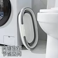 荻韧 Foldable Large-Capacity Plastic Handheld Bucket Thickened Construction - 16L or 28L Gray/Blue