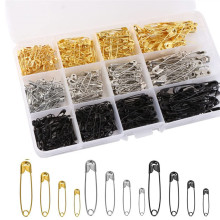 亚马逊热销 多规格金属银色缝纫安全别针胸针服装配件扣针600枚装