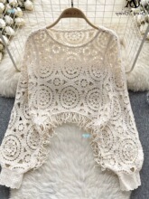 Solid round neck short hollow top ��ɫ�A�I�̿��U������������