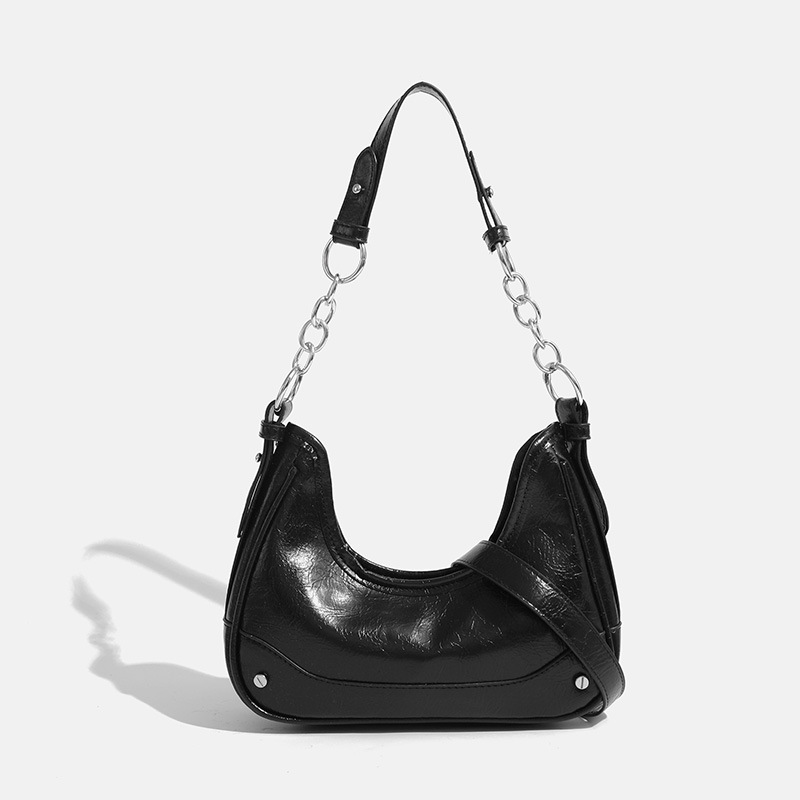 Underarm Bag Women's Crescent Bag New This Year's Popular High Sense Niche Chain Fashion Commuter Crossbody Bagel Bag Underarm Bag Women's Crescent Bag New This Year's Popular High Sense Niche Chain Fashion Commuter Crossbody Bagel Bag