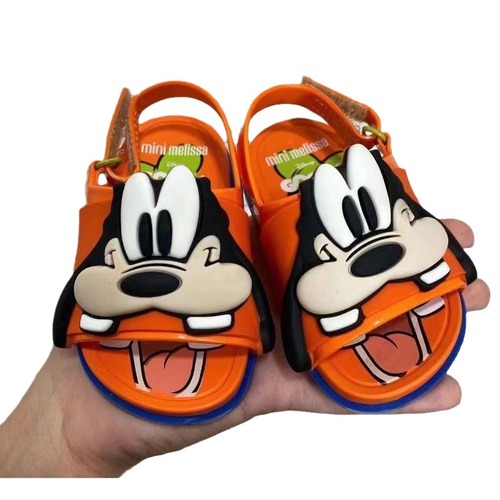 Melissa 2024 new children's sandals Mickey and Minnie summer boys and girls sandals thick-soled cartoon beach shoes