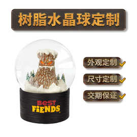 雪花球工厂树脂水晶球玻璃摆件节日礼品工艺品圣诞万圣节南瓜雪球