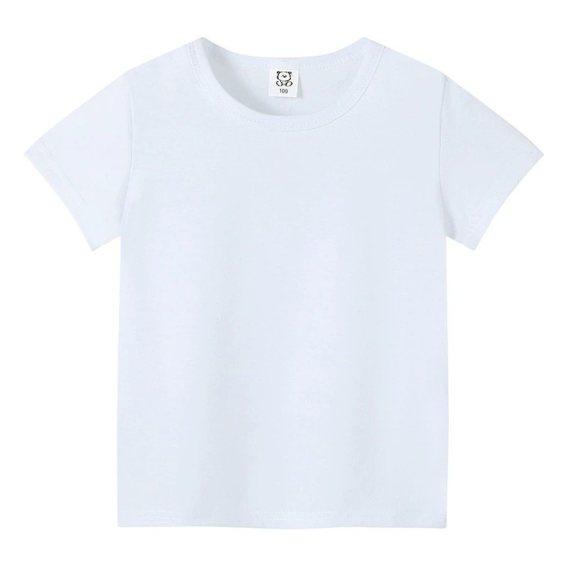 Летние однотонные детские футболки с короткими рукавами для мальчиков и девочек, оптовая продажа, ручная роспись, рекламные рубашки производителя, дропшиппинг