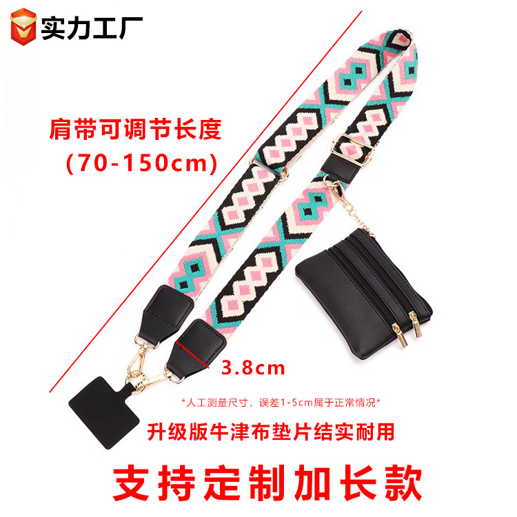 Ventas calientes de cuerdas de muñeca para teléfonos móviles estilo de alta calidad diamante verde ajustable bolsa correa de hombro correa de reemplazo desmontable
