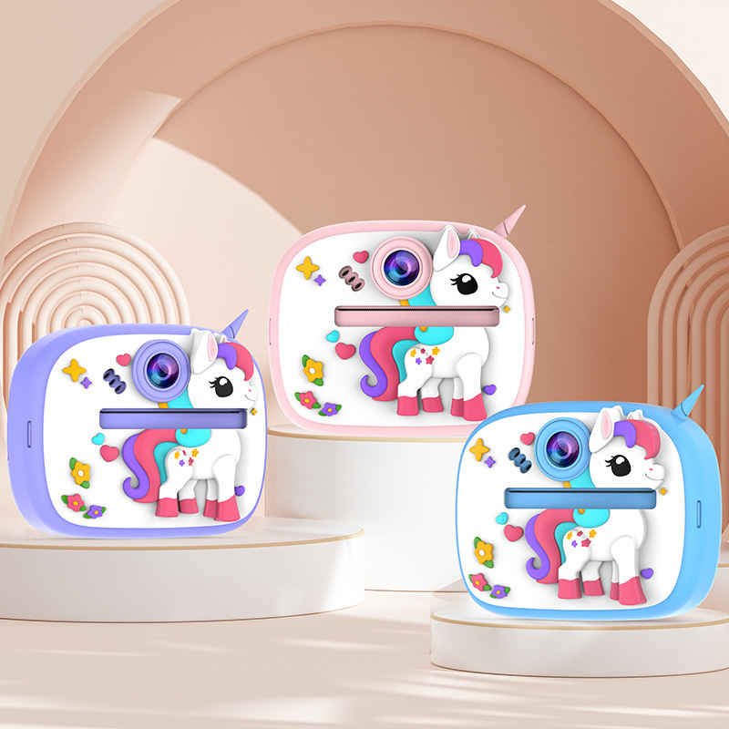 Cross-Border Dropshipping Children's Instant Camera That Can Take Photos and Print Them, High-Definition Dual Front and Rear Cameras, Cartoon Design Cross-Border Dropshipping Children's Instant Camera That Can Take Photos and Print Them, High-Definition Dual Front and Rear Cameras, Cartoon Design