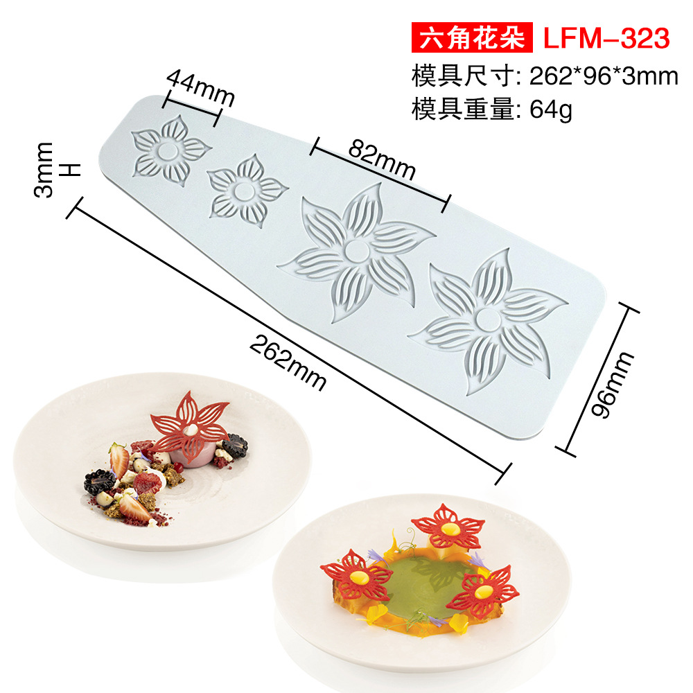 Molde de pastel de nido de abeja Molde de pastel de panal de malla tridimensional Molde de silicona de abeja Molde crujiente de chocolate