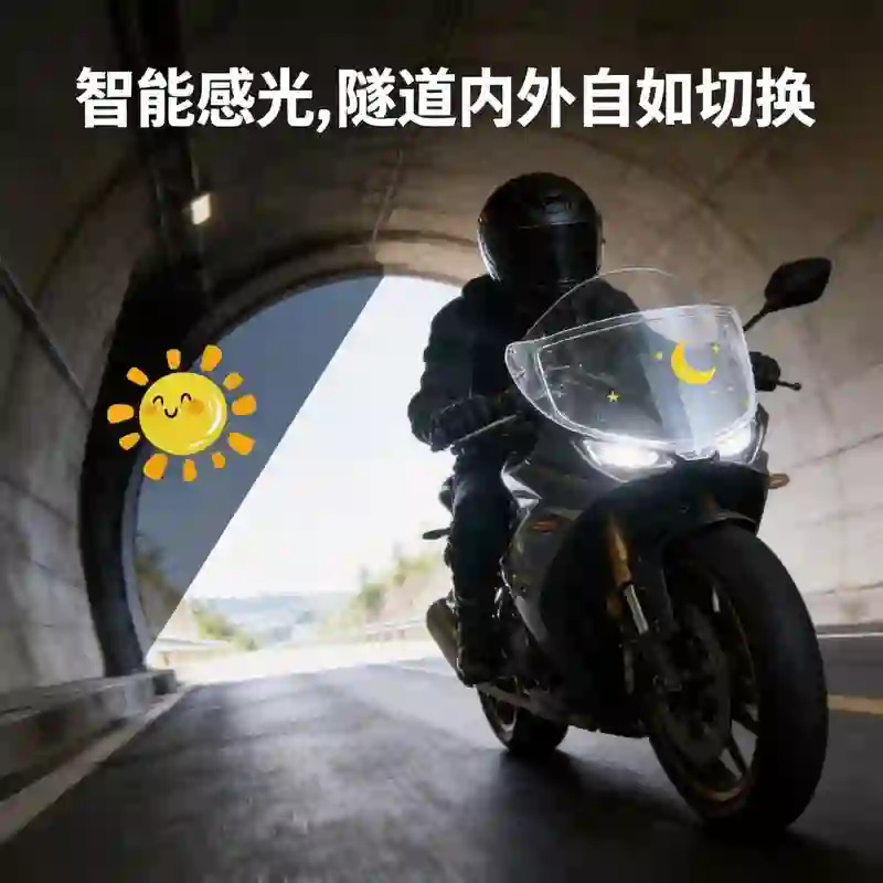 Motorcycle Helmet Photochromic Lenses Suitable for Shoei Z8/X15, Light-Sensitive Color-Changing Anti-Uv Lenses