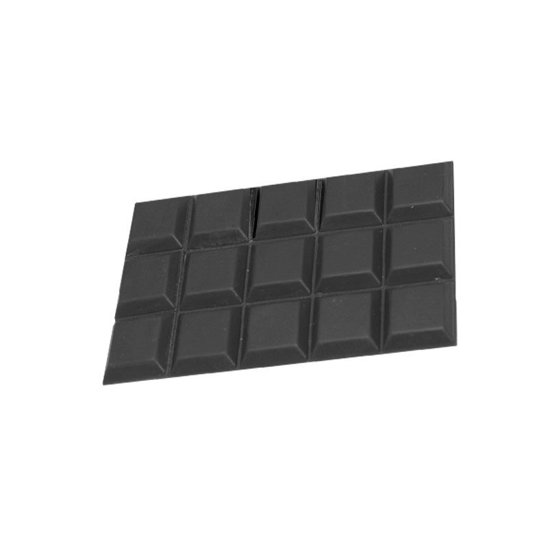 厂家批发 方形防滑防震耐磨脚垫 橡胶脚垫12.7*9.3*3 黑色