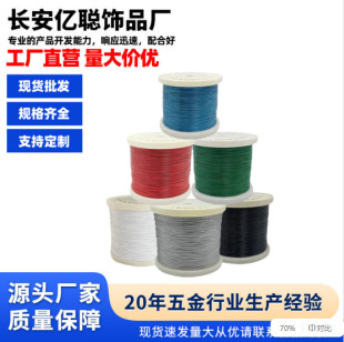 Factory Direct Sales 304/201/316 Stainless Steel Wire Rope Galvanized Wire Rope Various Colors of Rubber Coated Wire Rope