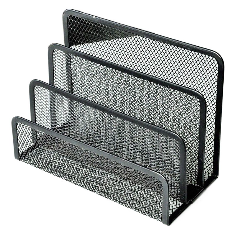 Настольный держатель для файлов Металлический держатель для буквенных бланков/Последний конверт колонки/Панель листовых файлов/Стойка для хранения файлов