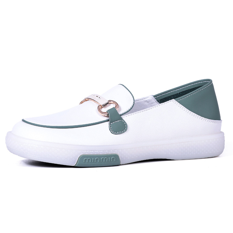 2023 nuevos mocasines sin cordones zapatos blancos casuales de mujer grandes planos de pierna ancha más tamaño zapatos de mujer de corte bajo