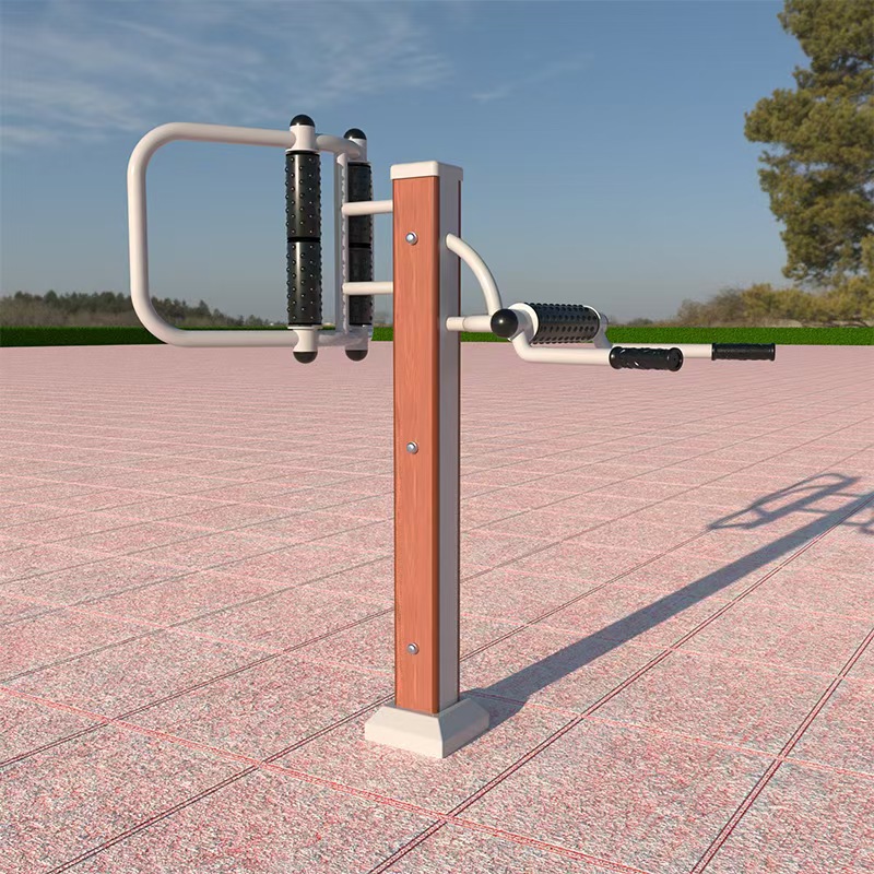 Nuevo estándar nacional al aire libre equipo de acondicionamiento físico de plástico y madera camino de acondicionamiento físico multifuncional integrado equipo de acondicionamiento físico de ancianos equipo de entrenamiento