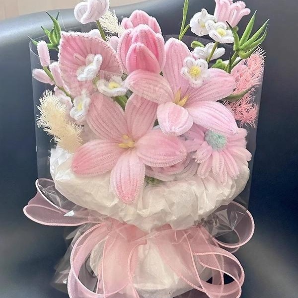 Youjian 手作りチューリップブーケツイストスティックブーケ素材パッケージ誕生日フルセット結婚式バレンタインデーギフト|undefined