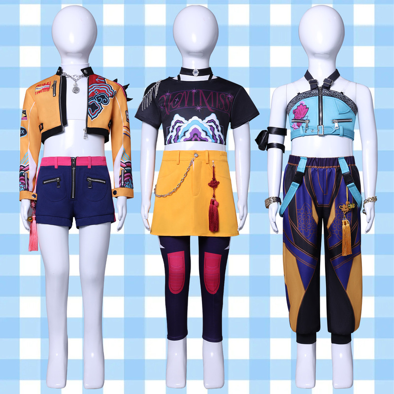 K-POP:猎魔女团cos服猎魔女团儿童米拉佐伊鲁米cosplay动漫服装|undefined