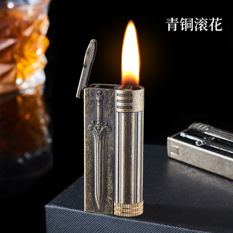 新款老式复古智能声控煤油打火机高颜值四种点火模式男人个性礼品|undefined