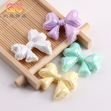 创意镀UV马卡龙色气球蝴蝶结DIY手串手机链挂圈浅色领结饰品配件