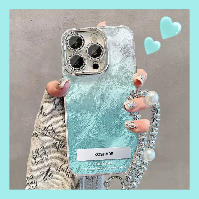 Apple, невидимая трубка, совместимая цепочка, чехол для телефона Pro, объектив, градиент