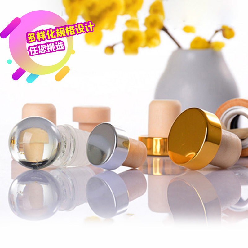 通用塞子玻璃香薰瓶木盖玻璃球塞高分子塞创意香薰瓶内塞现货批发