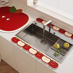 アニメの床の上の台所の水槽の水切りパッドの吸水の防水パッドの珪藻泥は池の滑り止めの長いパッドを管理しやすいです。