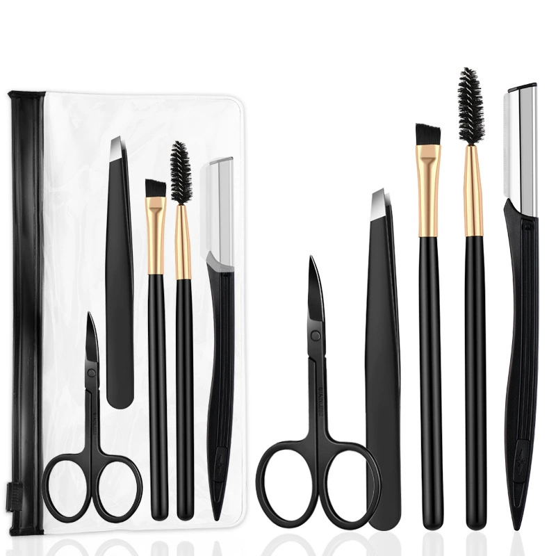 Eyebrow Trimming Kit, multi-piece grooming set with anti-scratch trimmer & precision tweezers