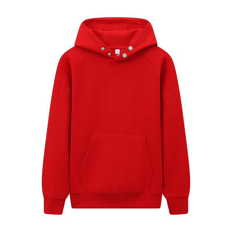 Suéter suéter con botones logotipo impreso personalizado bordado grupo ropa de trabajo manga larga con capucha publicidad camisa ropa de clase personalizada