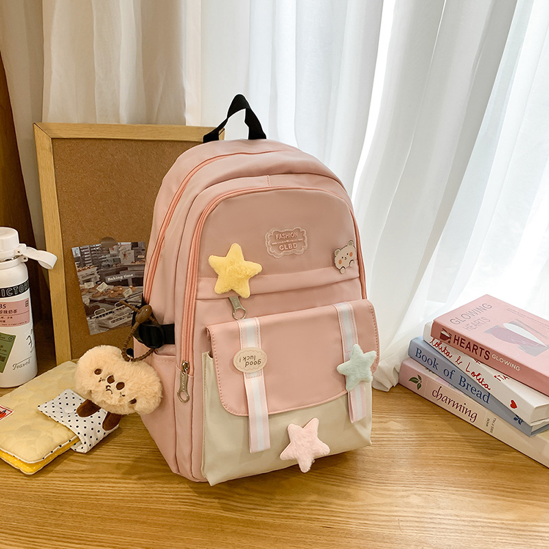 2025 nueva mochila de ocio del campus, mochila versátil de alto valor para estudiantes de primaria y secundaria, mochila de gran capacidad de moda