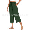 Cropped pants-military green