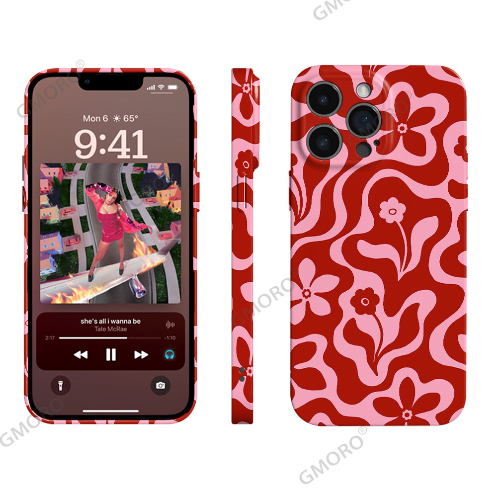Amazon explosión flor interesante caso de teléfono de Apple 16 agujeros finos caso de película iPhone17 todo incluido caso duro a prueba de caídas