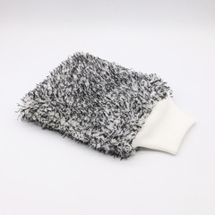 Dual-Sided Automotive Thick Plush Microfiber Wiping Gloves, Super Fine Fiber Water Absorbent Cleaning Coral Velvet Large Car Washing Gloves