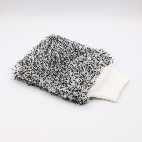 Supply Double-Sided Thick Plush Cleaning Gloves with Superfine Fiber Absorbent Coral Velvet Car Wash Gloves