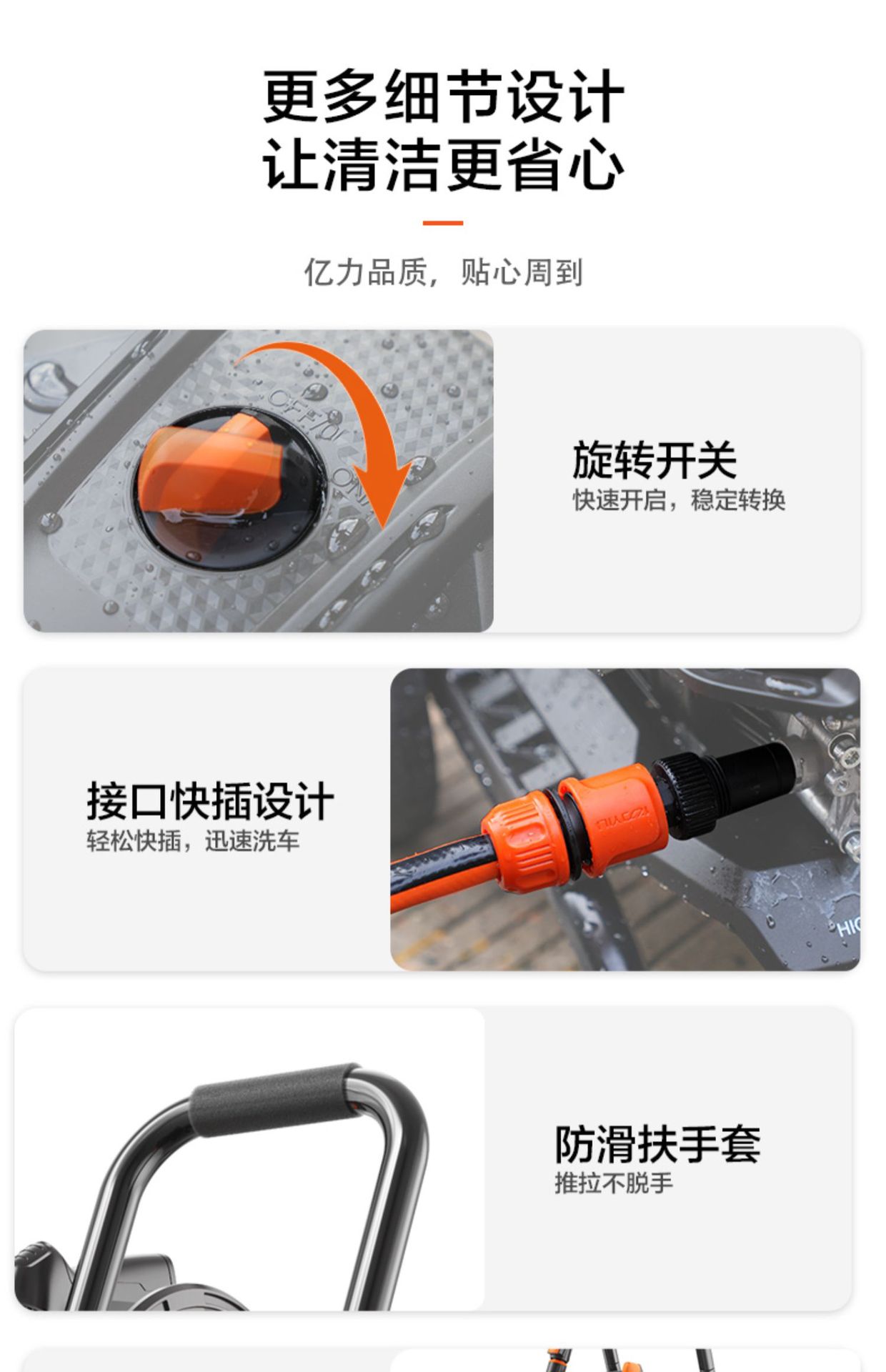 Ultra-high pressure car washing machine artifact high pressure water pump household 220V high power car brush water gun car strong washing