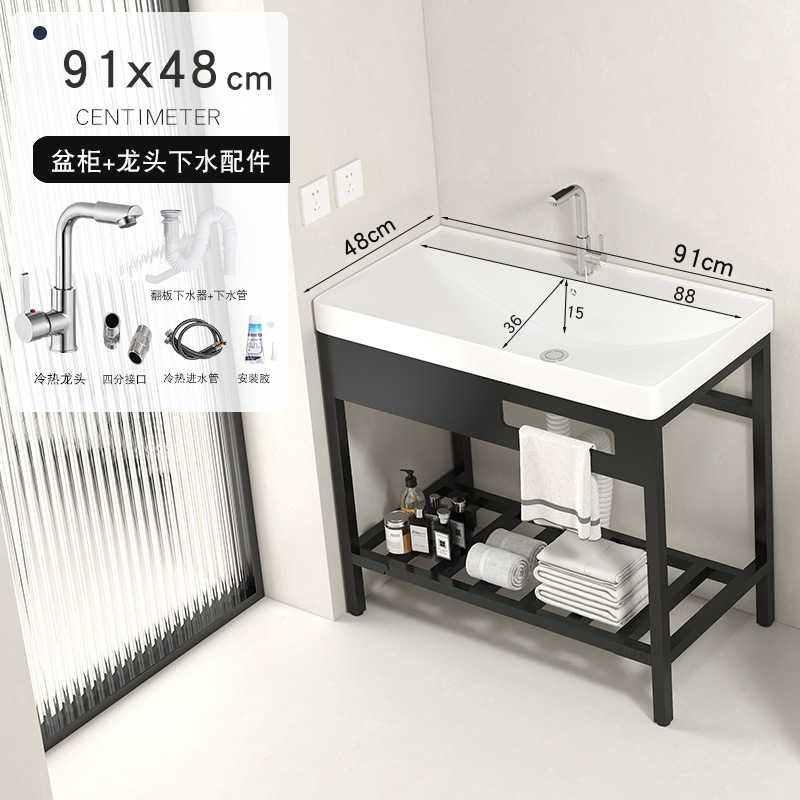 91x48cm Bacia de soporte + agua + grifo