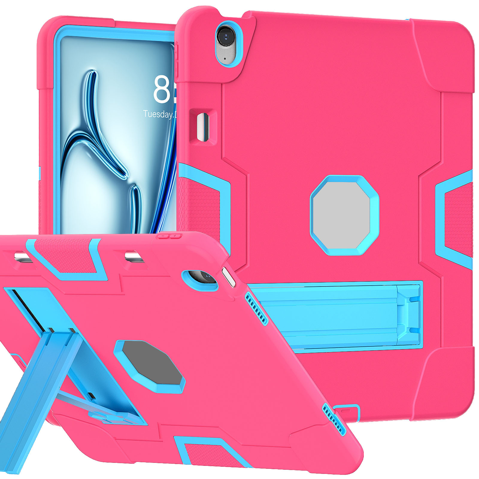 Suitable for iPad Protective Case Air13 All-Inclusive Kidsren's Anti-Fall Armor Tablet Stand Pro13 Contrasting Color Robot