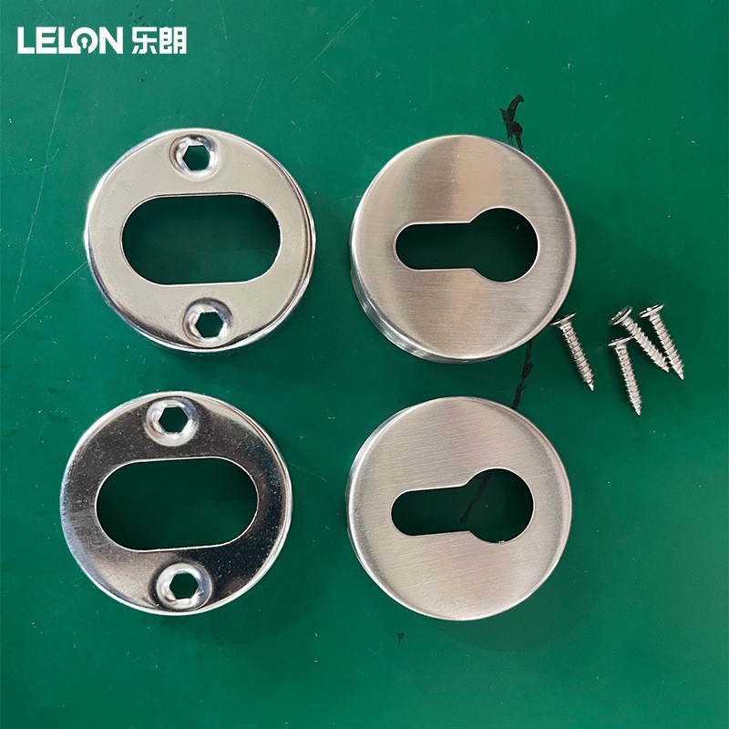 Custom 304 acero inoxidable estándar europeo cubierta de llave cubierta de llave cubierta de llave cubierta de decoración de llave de calabaza accesorios de cerradura de mango divididos