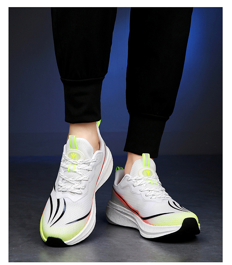 Carbon Plate Running Shoes Breathable Shock Absorbing Trainers_voghion.com
