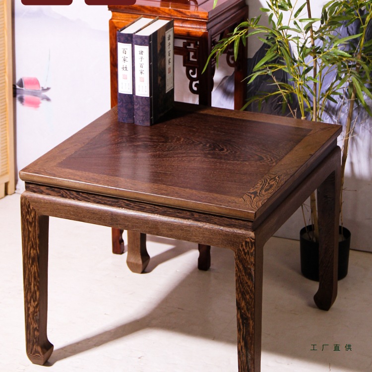 Chicken Wing Wood Small Square Table, Square Dining Table and Chairs, Chinese Mahogany Square Table, Solid Wood Playing Chess and Card Table, Eight Immortals Table