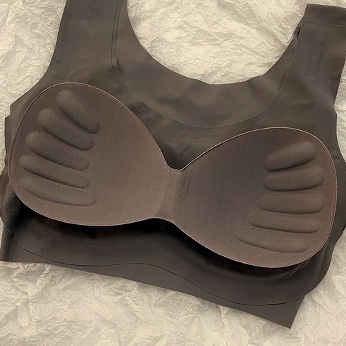 Manufacturer wholesales Anxin Generation Sexy Backless Bra with Breast Pads, No Wires, Ice Silk Seamless Underwear
