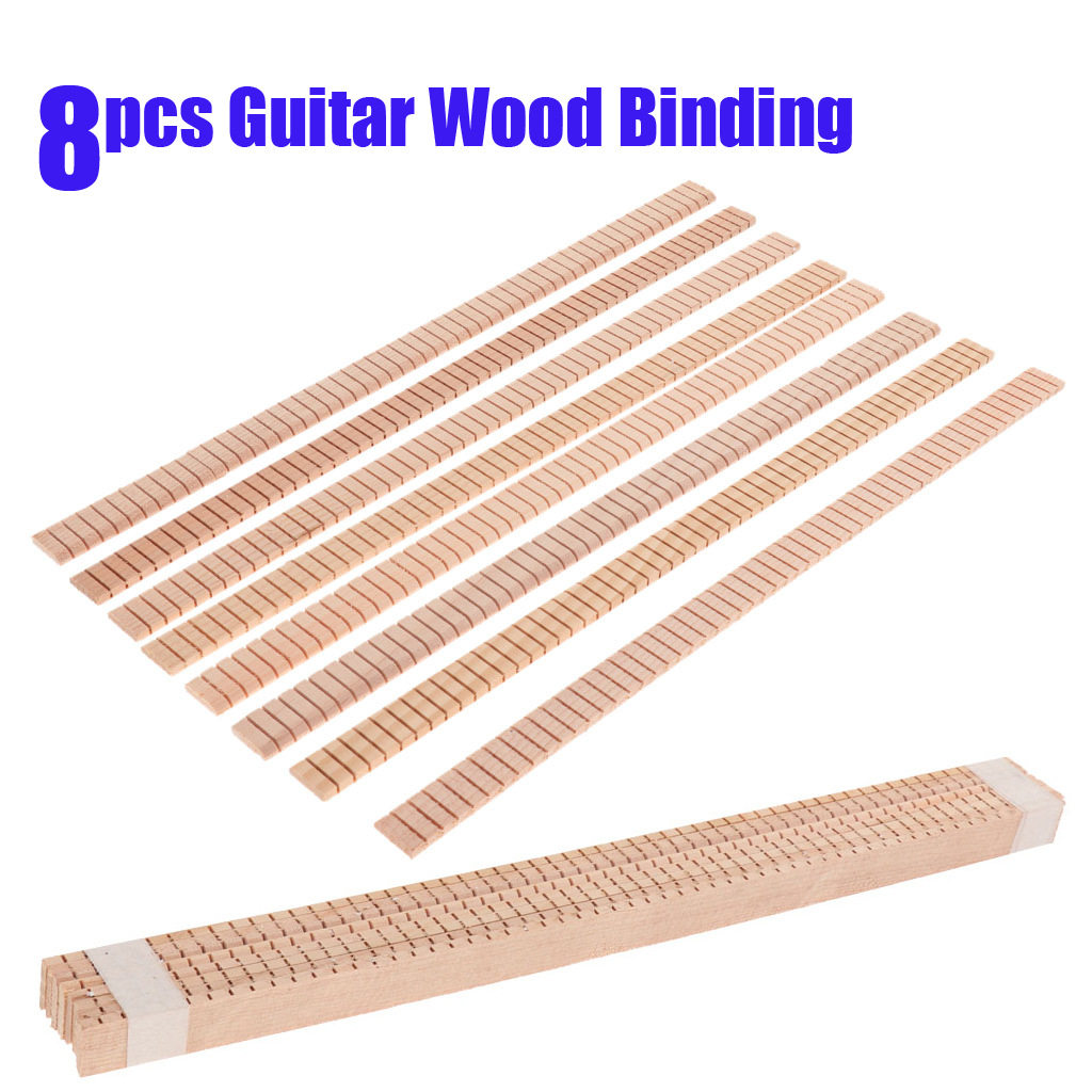 8-pieza de guitarra de madera de línea trasera decoración de la guitarra con incrustaciones DIY luthier herramienta de madera accesorios de reemplazo de la decoración de la guitarra