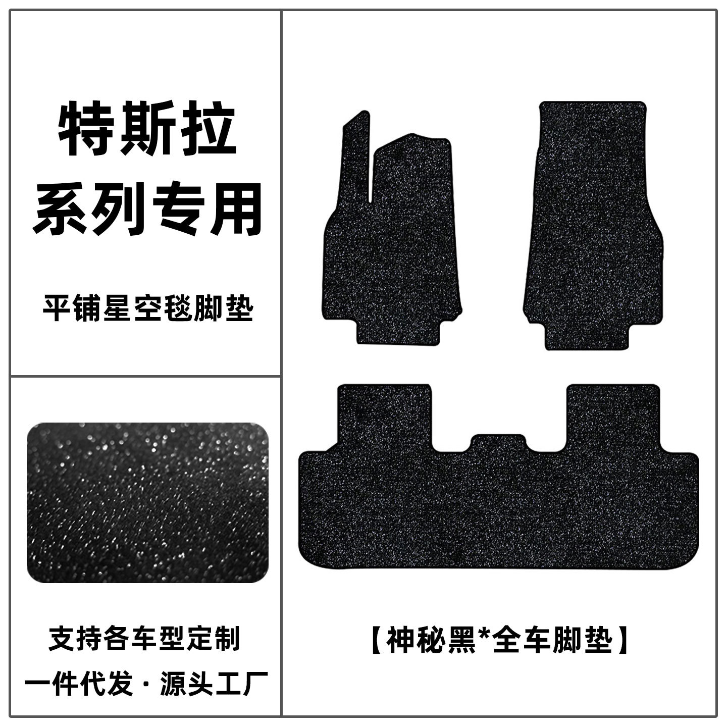 Suitable for Tesla Model Y car floor mats, Model 3 starry sky blanket, and Model YL interior modification and protection
