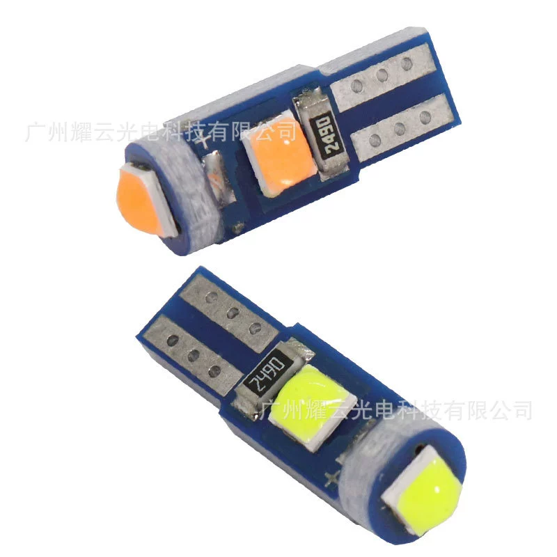 Автомобильная LED-подсветка приборов T5 3030 1SMD, индикатор T5, 12V, жёлтый/зеленый свет