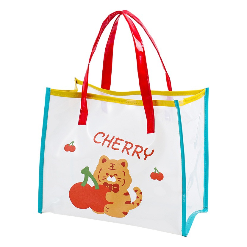 Beach bag cute cartoon waterproof handbag winter bathroom summer swimming pool storage bag PVC children portable swimming bag