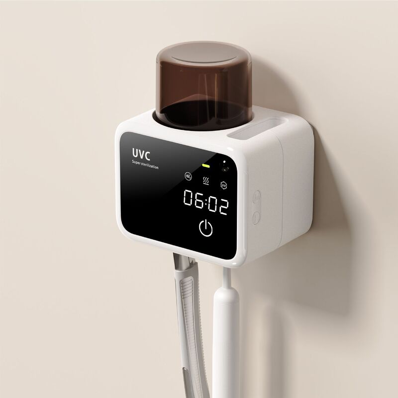 国境を越えた歯ブラシホルダーシングルカップ紫外線歯ブラシ滅菌器充電式乾燥 UVC 歯ブラシ滅菌ホルダー|undefined