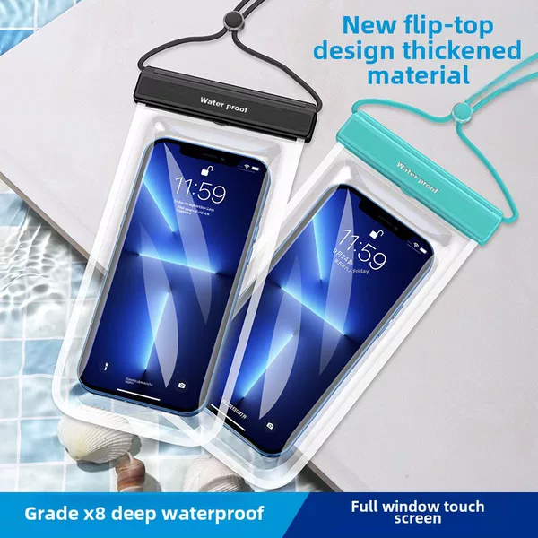 New swimming diving mobile phone case waterproof bag tpu touch screen dustproof waterproof mobile phone bag transparent mobile phone waterproof case