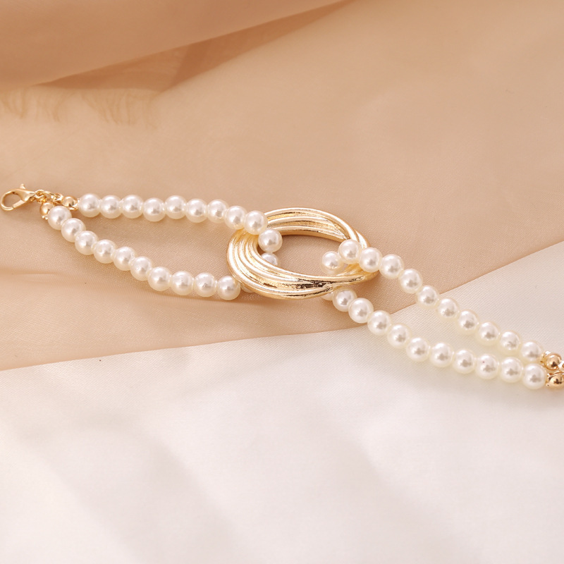 30g Weight Bracelets, Necklace Classification Necklace + Jewelry Quantity Holiday, Daily Occasion Artificial Pearl, Alloy Material Round Pattern Women's Gender Beaded Design Simple Style Style Simple Style Round Artificial Pearl Alloy Beaded Women's Bracelets Necklace 6