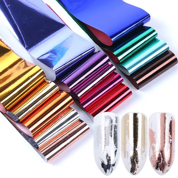 Nail Art Starry Sky Paper Transfer Paper 14 Colors Metallic Color Bottled Starry Sky Paper Solid Color Starry Sky Nail Decal Bag