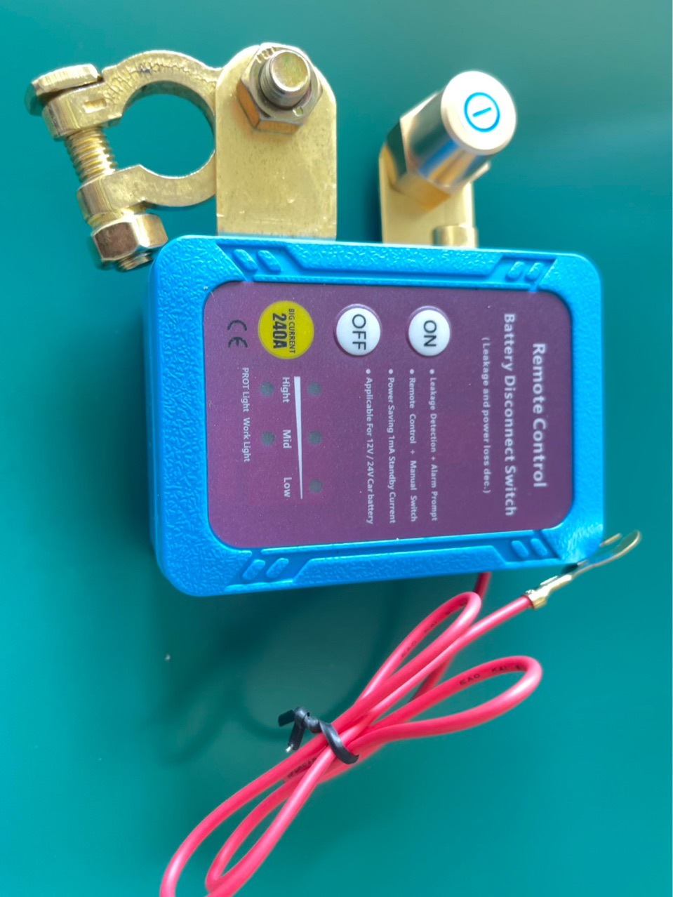 Cut-Off Switch 12V240A Remote Battery Disconnect Switch Automatic Power Off Switch for Car Auto Truck Marine