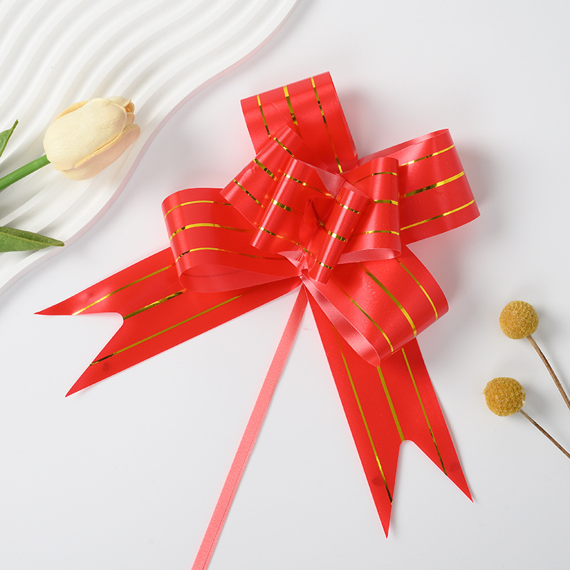 Comercio extranjero transfronterizo 50 tres arcos de alambre de oro mano de flores regalos de Navidad paquetes de regalos decoración de flores tiradas cinta