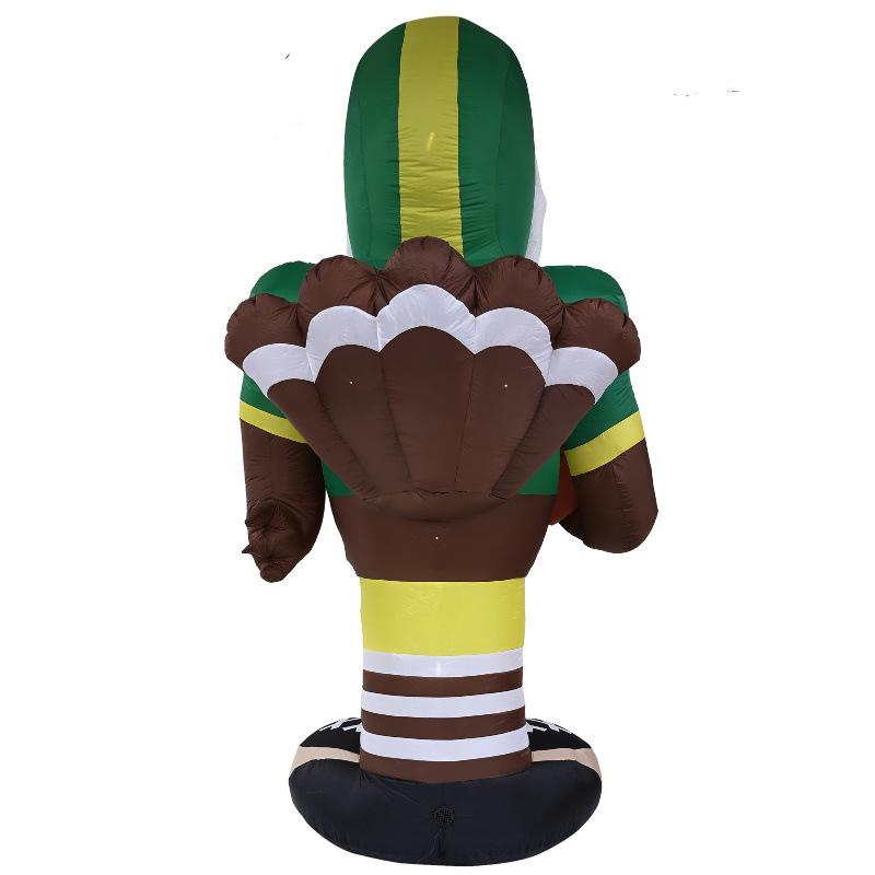 Festival de la cosecha de Acción de Gracias transfronterizo nuevo modelo inflable 3,6 m Rugby pavo decoración al aire libre