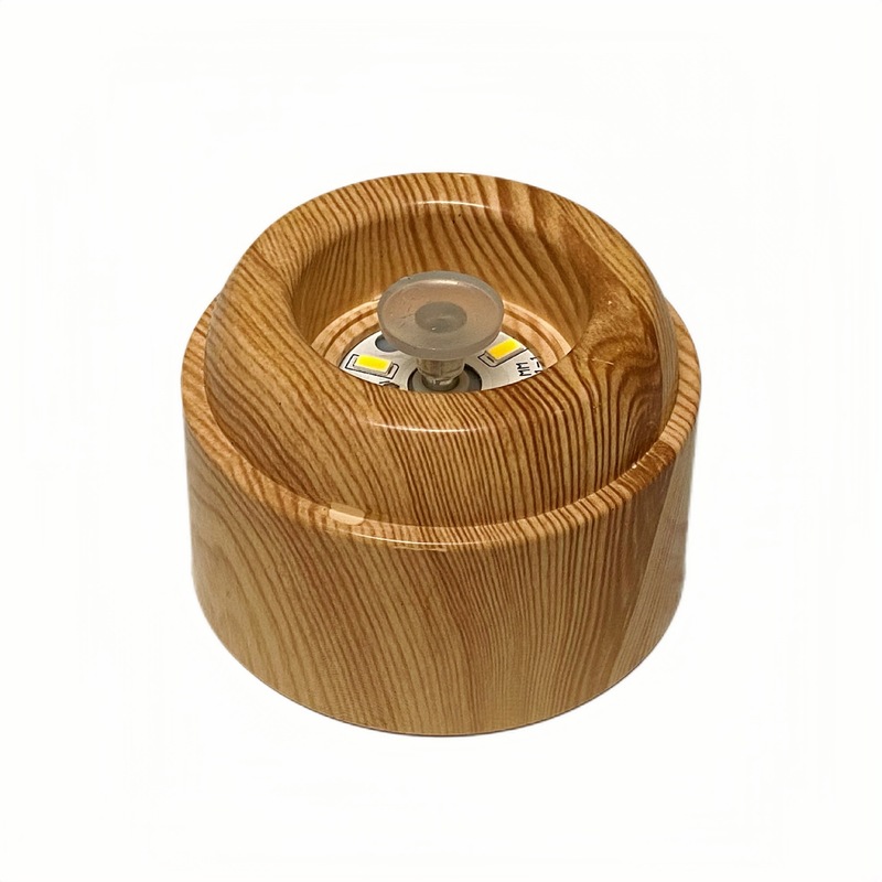 Imitation Wood Grain Luminous USB Crystal Ball Base Rotating Base 60/80 Ball Colorful Night Light Creative Craft Ornaments Imitation Wood Grain Luminous USB Crystal Ball Base Rotating Base 60/80 Ball Colorful Night Light Creative Craft Ornaments